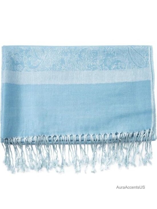 Accessories - Paisley Scarf Shawl Jacquard Wrap Stole Acrylic Viscose Reversible